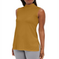 JM Collection Women's Sleeveless Mock-Turtleneck Sweater Yellow Size Medium