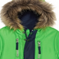 S Rothschild & Co Baby Boy's Hooded Colorblocked with Faux-Fur Trim Jacket Blue Size 18MOS