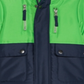 S Rothschild & Co Baby Boy's Hooded Colorblocked with Faux-Fur Trim Jacket Blue Size 18MOS