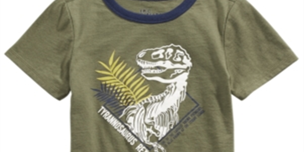Epic Threads Toddler Boy's Dinosaur-Print T-Shirt Green Size 3