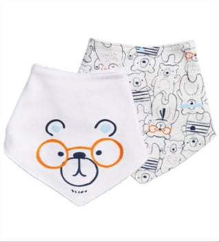 First Impressions Baby Boy's 2-Pack Bear-Print Cotton Bibs White Size Regular