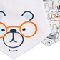 First Impressions Baby Boy's 2-Pack Bear-Print Cotton Bibs White Size Regular