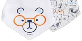 First Impressions Baby Boy's 2-Pack Bear-Print Cotton Bibs White Size Regular