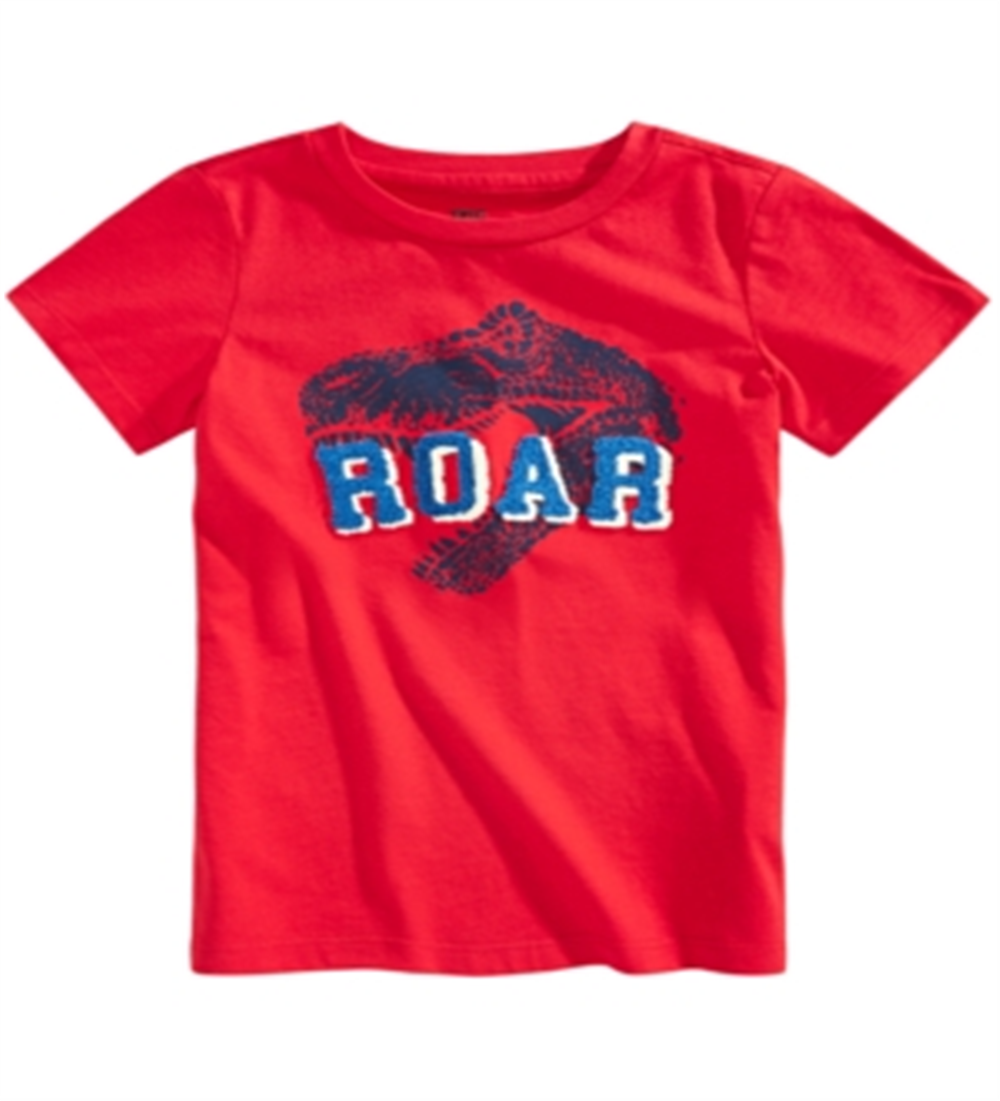Epic Threads Toddler Boy's Roar Tufted Chenille T-Shirt Red Size 3