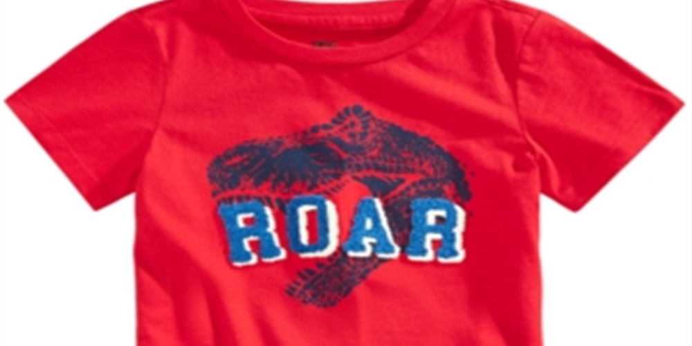 Epic Threads Toddler Boy's Roar Tufted Chenille T-Shirt Red Size 2