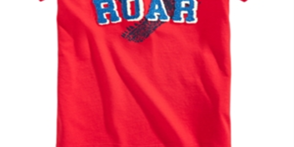 Epic Threads Toddler Boy's Roar Tufted Chenille T-Shirt Red Size 2