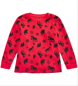 Epic Threads Toddler Boy's Dinosaur-Print Thermal T-Shirt Red Size 2