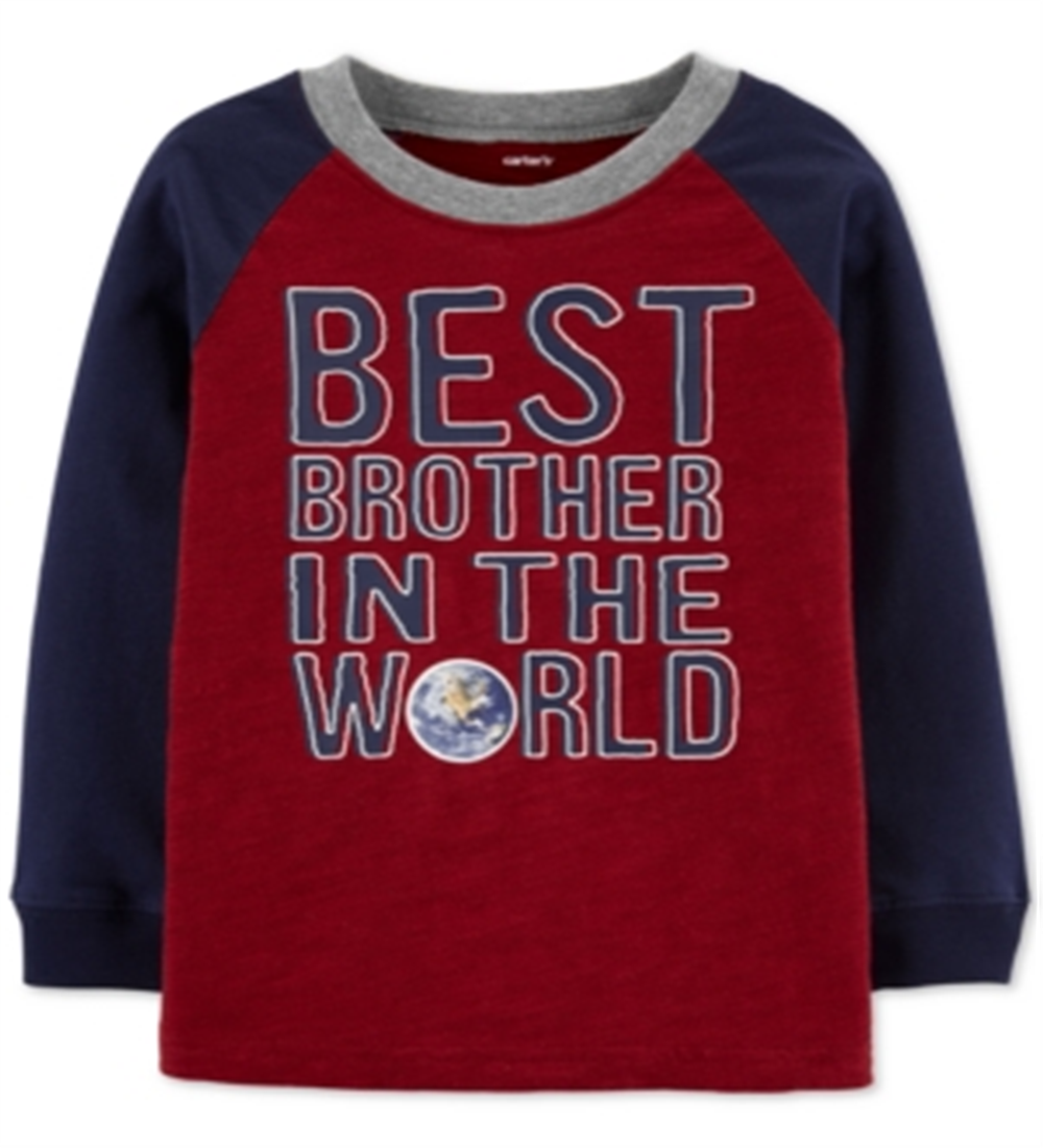 Carter's Toddler Boy's Brother-Print Cotton T-Shirt Red Size 3T SLIM