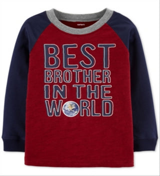 Carter's Toddler Boy's Brother-Print Cotton T-Shirt Red Size 3T SLIM