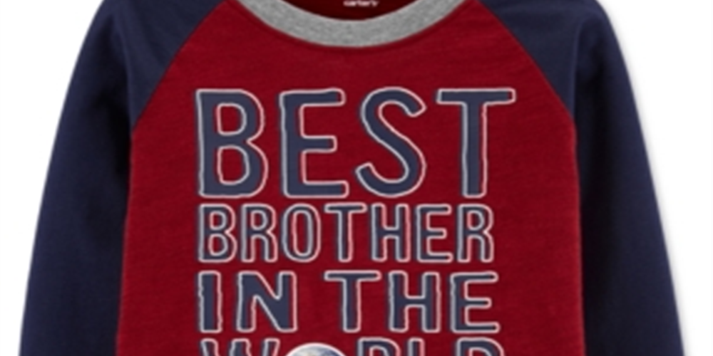 Carter's Toddler Boy's Brother-Print Cotton T-Shirt Red Size 3T SLIM
