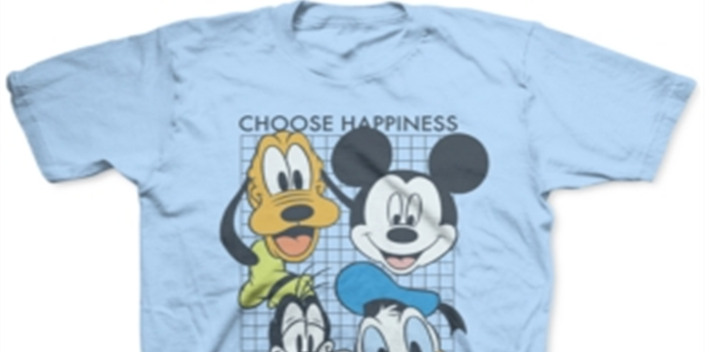 Disney Toddler Boy's Choose Happiness T-Shirt Blue Size 2