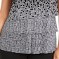 Alfani Women's Tiered Dot-Print Black Drifting Dot Top White Size Petite Medium