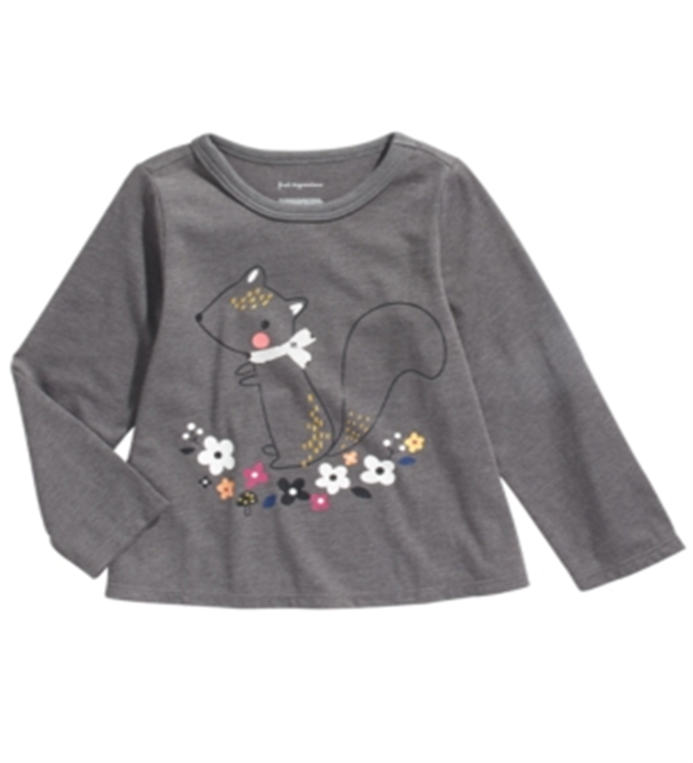 First Impressions Baby Girl's Squirrel T-Shirt Gray Size 18MOS