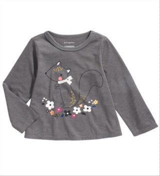 First Impressions Baby Girl's Squirrel T-Shirt Gray Size 18MOS
