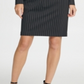 DKNY Women's Rhinestone Pinstripe Long Sleeve V Neck Above the Knee Wrap Dress Wear to Work Dress Gray Size 14