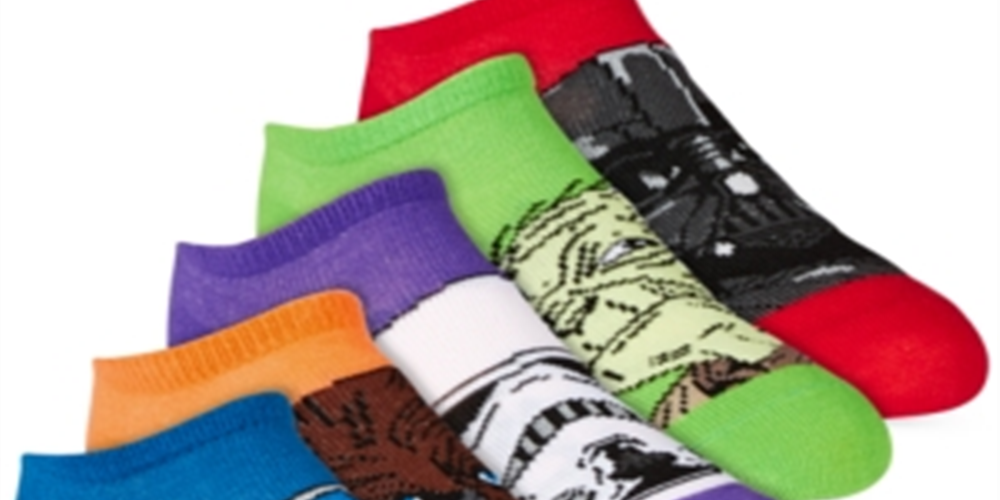 Star Wars Little & Big Boy's 5 Pk No Show Socks Multi Color Size 9-11