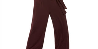 Alfani Women's Ruffled Jumpsuit Wine Size M