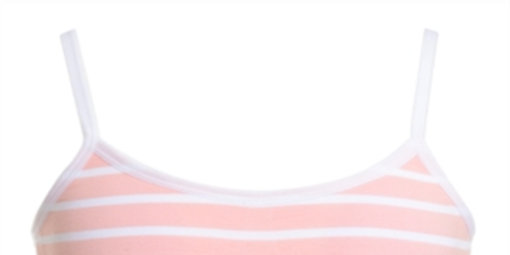 Tommy Hilfiger Girl's Bralettes Crystal Rose Stripe Seamless Sports Bra Pink Size 8-10
