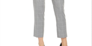 Calvin Klein Women's Windowpane Skinny Pant Tin Multi Rack Clothing Casual Gray Size 0