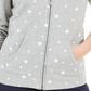 Karen Scott Women's Star Gaze Printed Zip Hoodie Gray Size X-Small