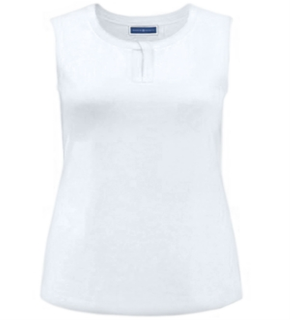 Karen Scott Women's Keyhole Scoop Neck Tank White Size Small