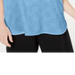 Alfani Women's Textured Short Sleeve V Neck Evening Top Blue Size Petite Small