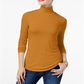 Maison Jules Women's Turtleneck Top Yellow Size Medium