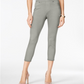 Style & Co Women's Twill Capri Leggings Silver Size Large