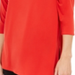 Alfani Women's Cold Shoulder Asymmetrical Top Red Red Size X-Small