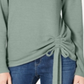 INC International Concepts Women's Tunnel Strap Long Sleeves Tunic Sweater Green Size Small