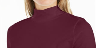 Charter Club Women's Supima Cotton Mock Neck Top White Size Medium