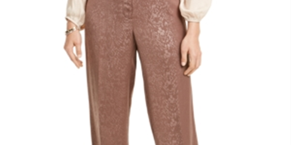 Alfani Women's Wide Leg Pants Brown Size 18