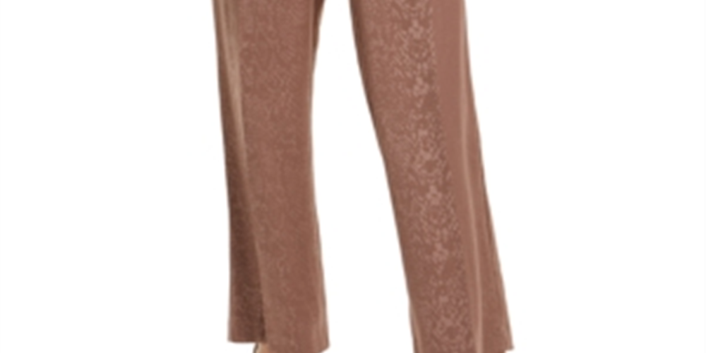 Alfani Women's Wide Leg Pants Brown Size 18