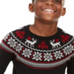 Charter Club Big Boy's Fair Isle Family Sweater Black Size Large