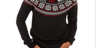 Charter Club Big Boy's Fair Isle Family Sweater Black Size Large