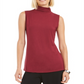Alfani Women's Mock Neck Sleeveless Top  Red Size Petite SM