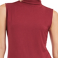 Alfani Women's Mock Neck Sleeveless Top  Red Size Petite SM