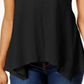 Style & CoWomen's Cotton Handkerchief Hem Top Black Size PP