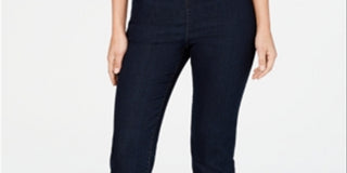 Charter Club Women's Cambridge Pull on Slim Fit Jeans Blue Size 16S