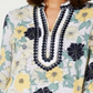 Charter Club Women's Embroidered Printed Tunic  Yellow Size Petite L