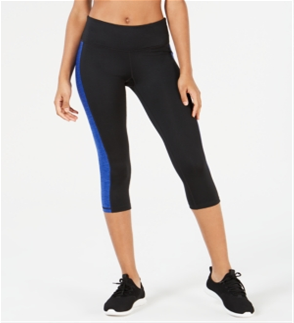 Ideology Women's Colorblocked Cropped Leggings Blue Size X-Small