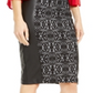Thalia Sodi Women's Faux Leather Panel Pencil Skirt Black Size X-Large