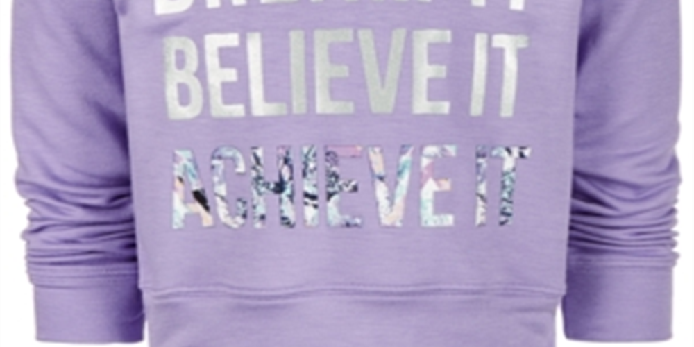 Ideology Little Girl's Dream Graphic Strappy Back Sweatshirt Purple Size 5