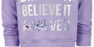 Ideology Little Girl's Dream Graphic Strappy Back Sweatshirt Purple Size 5