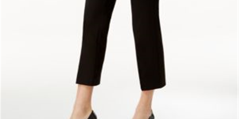 Alfani Women's Evening Cropped Pants Black Size 8 Petite