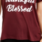 Love Tribe Junior's Grateful Thankful Blessed T-Shirt Purple Size X-Small