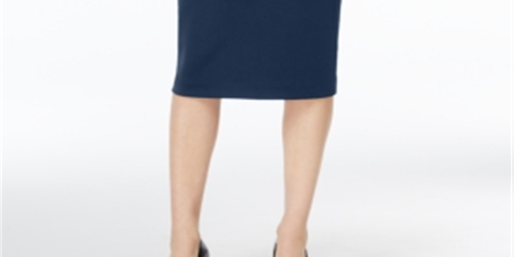 Alfani Women's Above the Knee Pencil Skirt Blue Size Medium