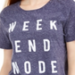 Love Tribe Junior's Weekend Mode Marled Graphic T-Shirt Blue Size X-Small