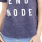Love Tribe Junior's Weekend Mode Marled Graphic T-Shirt Blue Size X-Small