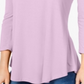 JM Collection Women's Scoop Neck Top Purple Size Petite L